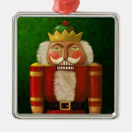 Traditional Nutcracker Metal Frame Ornament