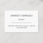 [ Thumbnail: Traditional, Old Fashioned Business Card ]