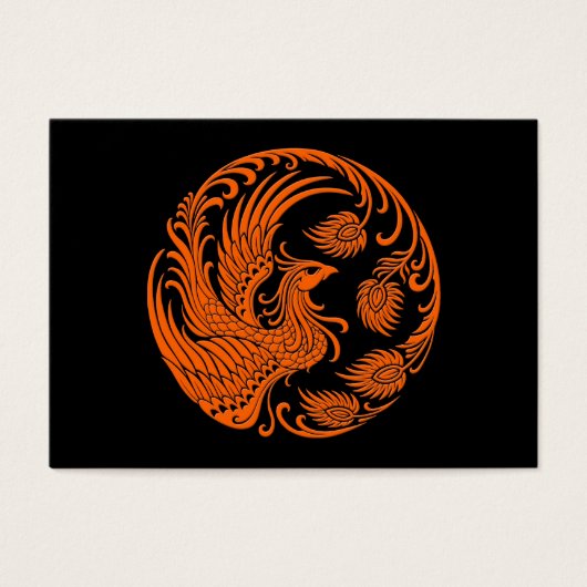 Traditional Orange Phoenix Circle (Front)