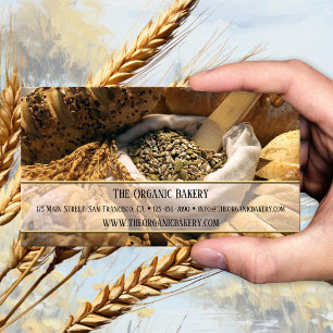 Traditional Organic Bread Bakery Business Card