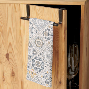 Traditional ornament Portuguese and Spanish Boho  Kitchen Towel