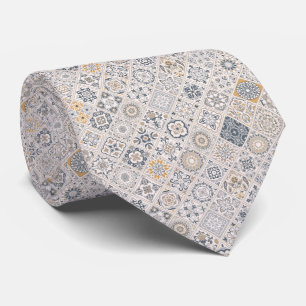 Traditional ornament Portuguese and Spanish Boho  Neck Tie