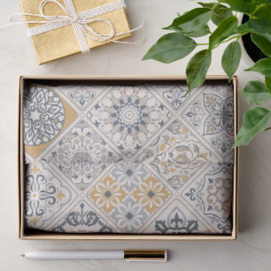 Traditional ornament Portuguese and Spanish Boho Tissue Paper