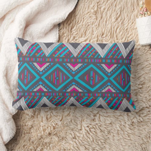 Traditional ornamental Ethnic Geometric Pattern Lumbar Pillow