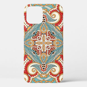 Traditional ornamental floral paisley bandanna. Yo iPhone 12 Case