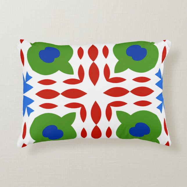 Traditional ornate mexican talavera. Hand drawn de Accent Pillow (Front)