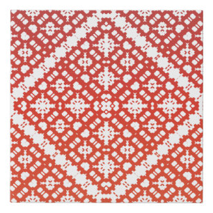 Traditional ornate mexican talavera. Modern design Faux Canvas Print