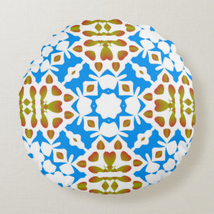 Traditional ornate mexican talavera. Universal des Round Pillow