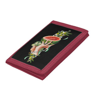 Traditional Palestine elements in palestine map Tri-fold Wallet