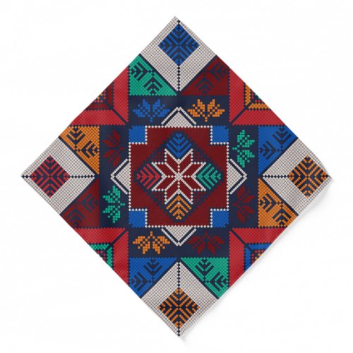 Traditional Palestine Embroidery tatreez  colorful Bandana
