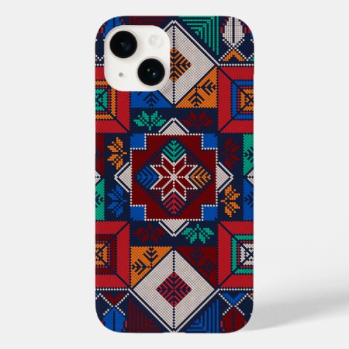 Traditional Palestine Embroidery tatreez  colorful Case_Mate iPhone 14 Case