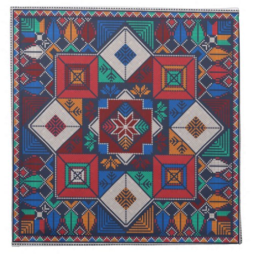 Traditional Palestine Embroidery tatreez  colorful Cloth Napkin