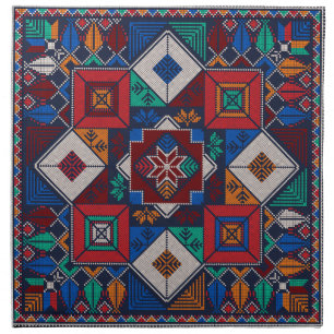 Traditional Palestine Embroidery tatreez  colorful Cloth Napkin