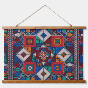 Traditional Palestine Embroidery tatreez colorful Hanging Tapestry