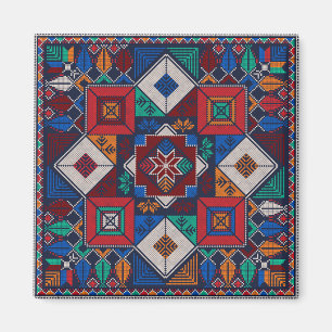 Traditional Palestine Embroidery tatreez  colorful Magnet