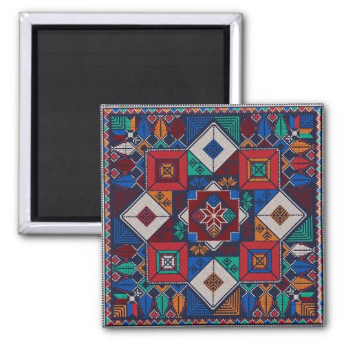 Traditional Palestine Embroidery tatreez  colorful Magnet