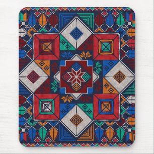 Traditional Palestine Embroidery tatreez colorful Mouse Pad