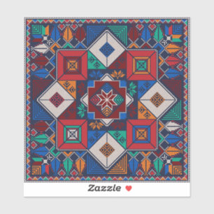 Traditional Palestine Embroidery tatreez colorful Sticker