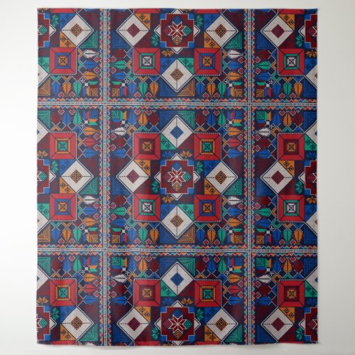 Traditional Palestine Embroidery tatreez  colorful Tapestry