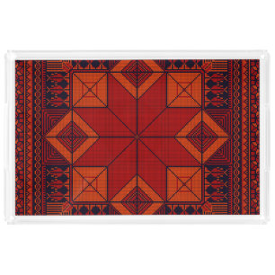 Traditional Palestine Embroidery tatreez Pattern Acrylic Tray