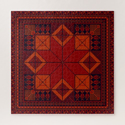 traditional Palestine Embroidery Tatreez Pattern  Jigsaw Puzzle