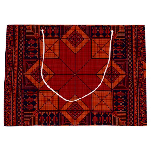 Traditional Palestine Embroidery tatreez Pattern   Large Gift Bag