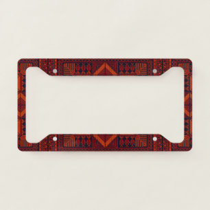 traditional Palestine Embroidery Tatreez Pattern License Plate Frame