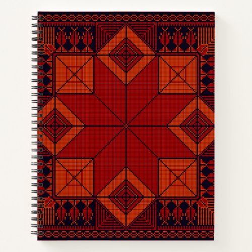 Traditional Palestine Embroidery tatreez Pattern   Notebook