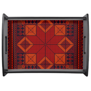 Traditional Palestine Embroidery tatreez Pattern Serving Tray