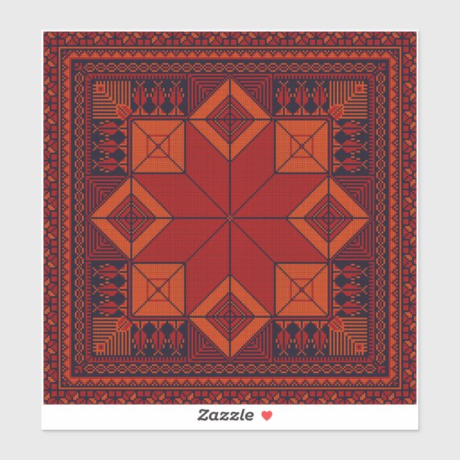 Traditional Palestine Embroidery tatreez Pattern  Sticker (Sheet)