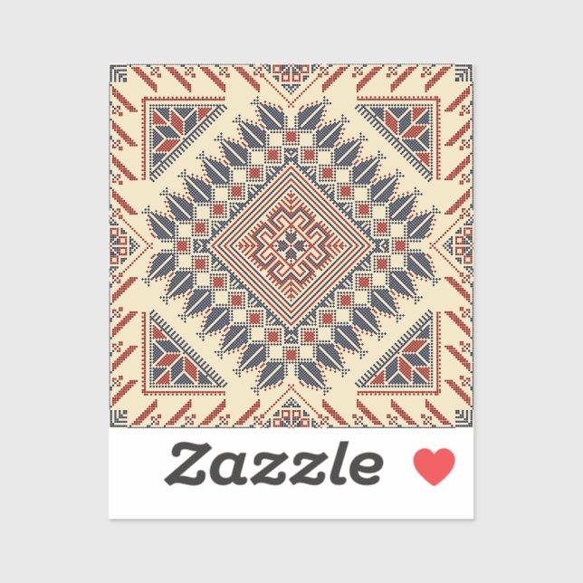 Traditional Palestinian embroidery Sticker (Sheet)