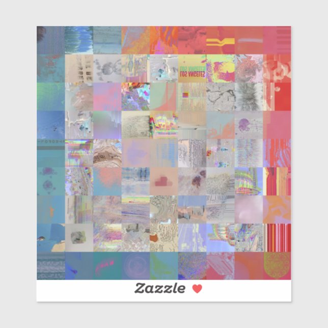 Traditional Patchwork Geometric Gift Wrap Sticker (Sheet)