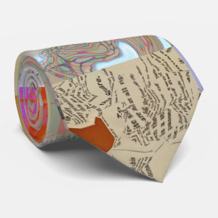 Traditional Patchwork Geometric Glitch Mosaic Neck Tie