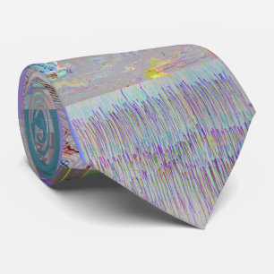 Traditional Patchwork Geometric Glitch Mosaic Neck Tie