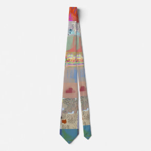 Traditional Patchwork Geometric Pattern Neck Tie