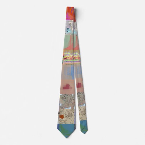 Traditional Patchwork Geometric Pattern Neck Tie