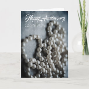 Traditional Pearl 30th Anniversary Card