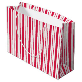 Traditional Peppermint Striped Gift Bag