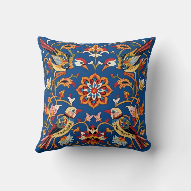 Traditional Persian Design Square Pillow (Back)