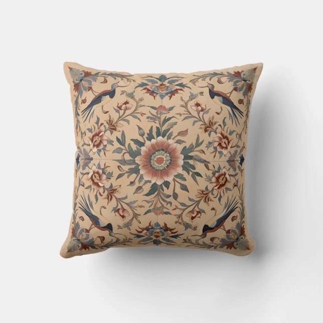 Traditional Persian Design Square Pillow (Back)