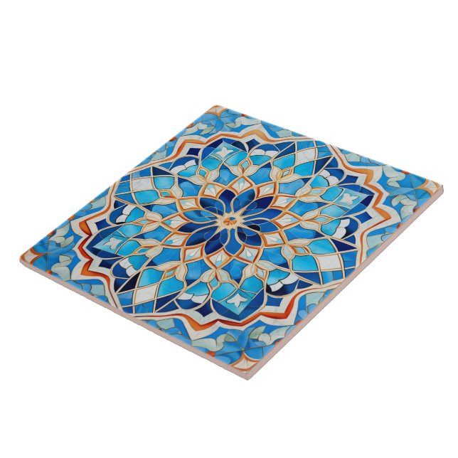 Traditional Persian Traditional Ornamental Art 6 Ceramic Tile (Side)