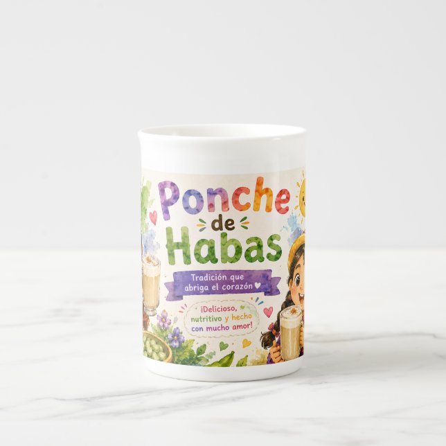 TRADITIONAL PERUVIAN DRINK BONE CHINA MUG (Front)