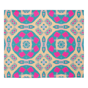 Traditional, Peruvian patchwork, tile pattern Duvet Cover