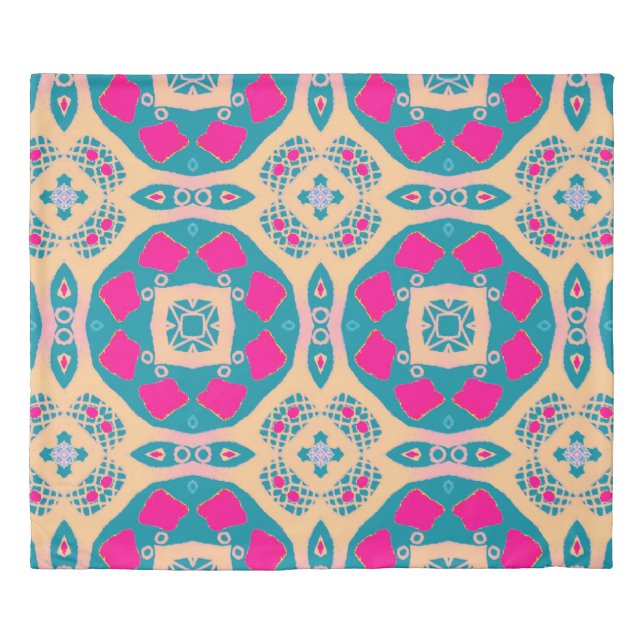 Traditional, Peruvian patchwork, tile pattern Duvet Cover (Front)