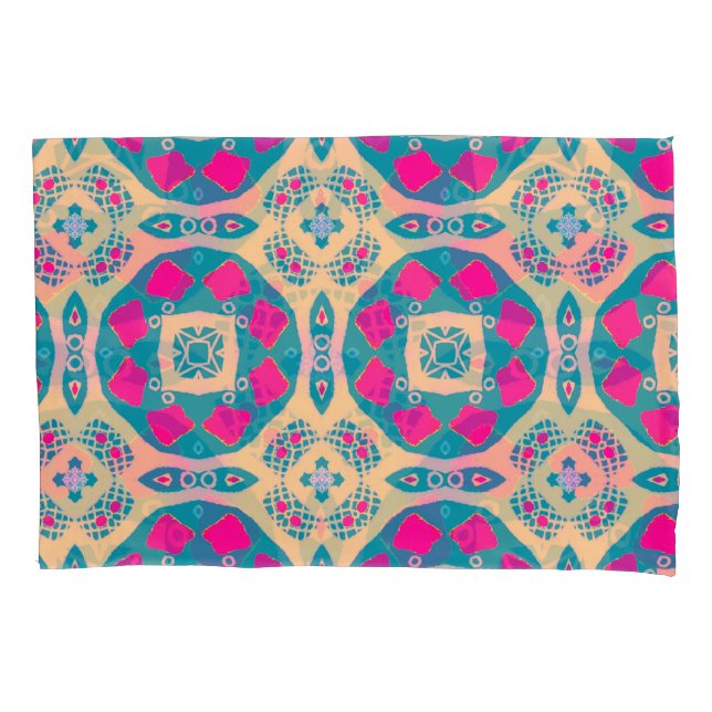 Traditional, Peruvian patchwork, tile pattern Pillow Case (Front)