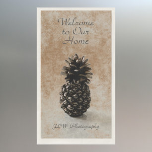 Traditional Pineapple Welcome Tan Paper Guest Towels