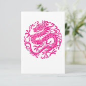 Traditional Pink Chinese Dragon Circle (Standing Front)