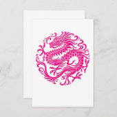 Traditional Pink Chinese Dragon Circle (Front/Back)