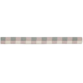 Traditional plaid green red and beige wrapping elastic hair tie