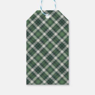 Traditional plaid in green and black. gift tags